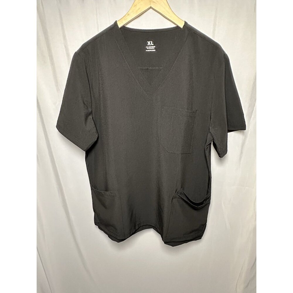 NWOT Scrub Women's Stretch XL V-Neck Top with Breast & Hip Pockets